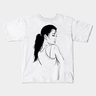 Woman portrait Kids T-Shirt